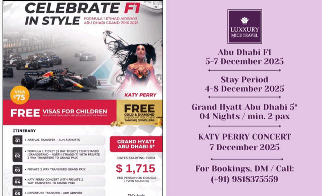 F1 Abhu Dhabi with Katy Perry